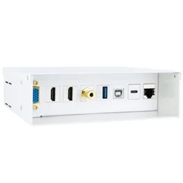 Nano Cable Caja Conexiones 10.35.0004 - VGA, 2x HDMI, Jack 3.5, USB-C 10G, USB 3.0, USB 2.0, RJ45 Cat.6A, Blanco